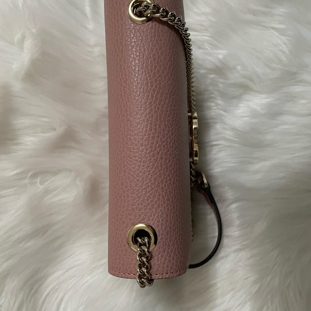 Gucci Dollar Calfskin Small Interlocking G Shoulder Bag Pink - Picture 9 of 14